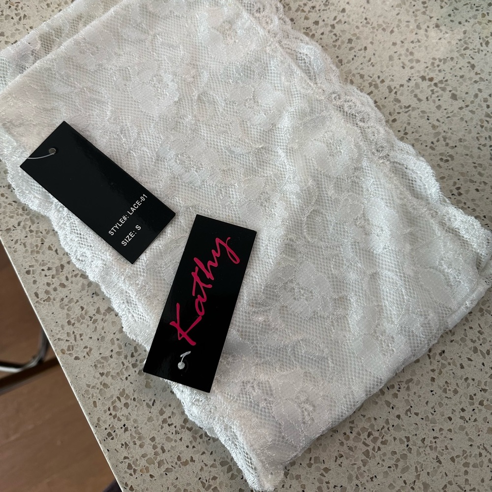 Kathy White Lace Bandeau Set of 2 NWT